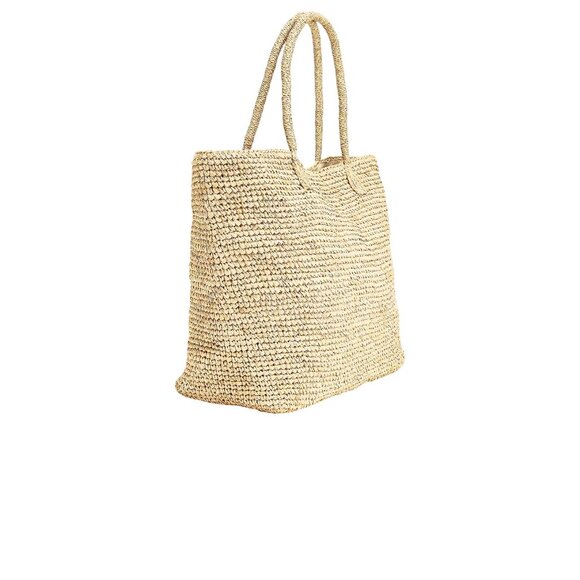 Hat Attack Jane Tote Bag in Natural New Womens Straw Handbag Purse - Picture 5 of 14